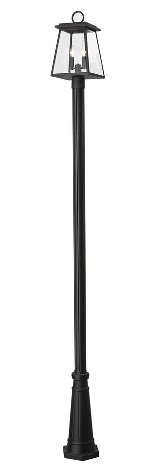 Z-Lite - 521PHMR-519P-BK - Two Light Outdoor Post Mounted Fixture - Broughton - Black