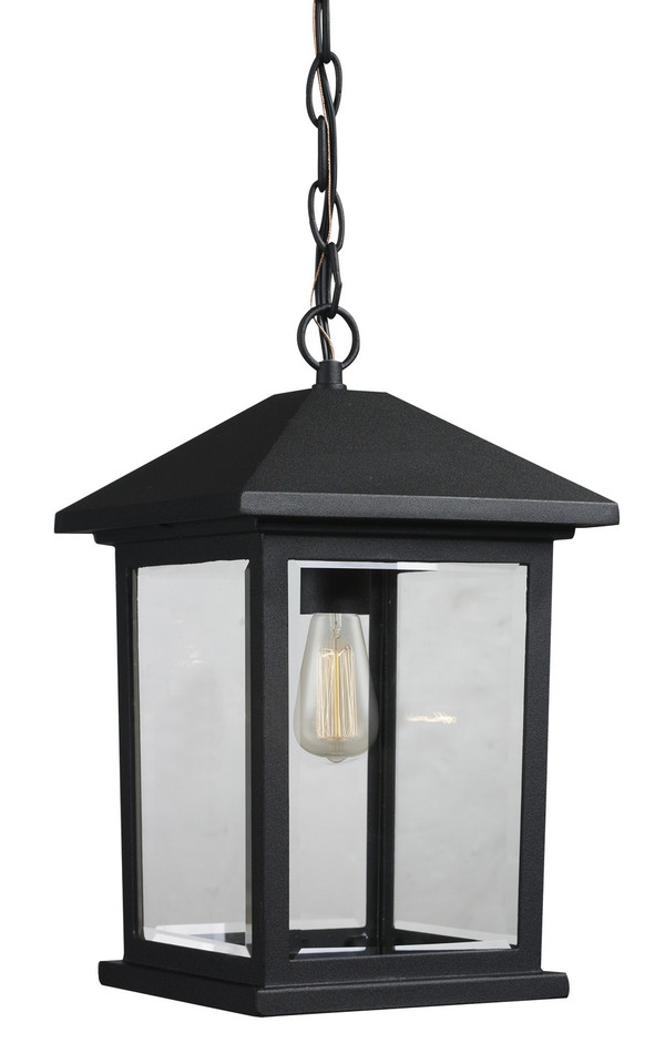 Z-Lite - 531CHM-BK - One Light Outdoor Chain Mount Ceiling Fixture - Portland - Black