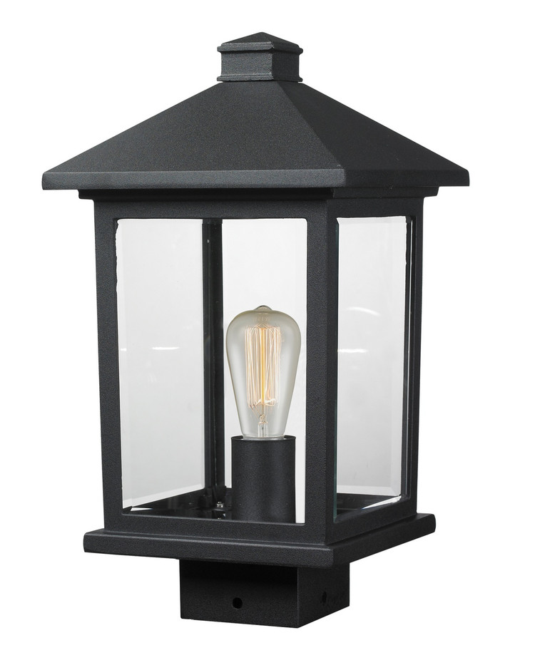 Z-Lite - 531PHMS-BK - One Light Outdoor Post Mount Fixture - Portland - Black