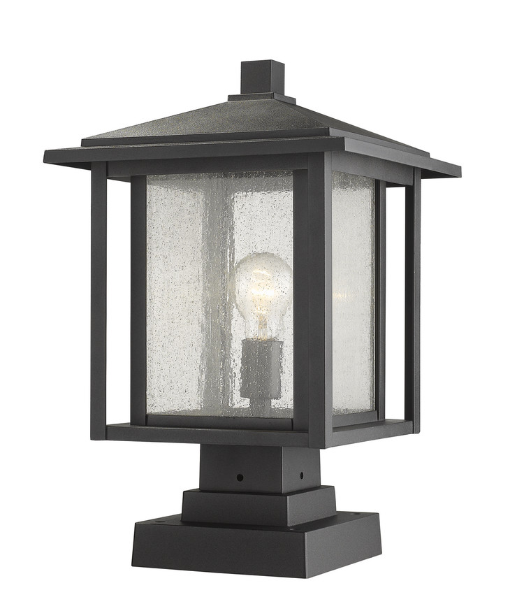 Z-Lite - 554PHBS-SQPM-BK - One Light Outdoor Pier Mounted Fixture - Aspen - Black