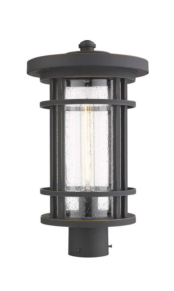 Z-Lite - 570PHB-ORB - One Light Outdoor Post Mount Fixture - Jordan - Oil Rubbed Bronze