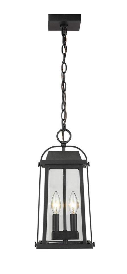 Z-Lite - 574CHM-BK - Two Light Outdoor Chain Mount Ceiling Fixture - Millworks - Black