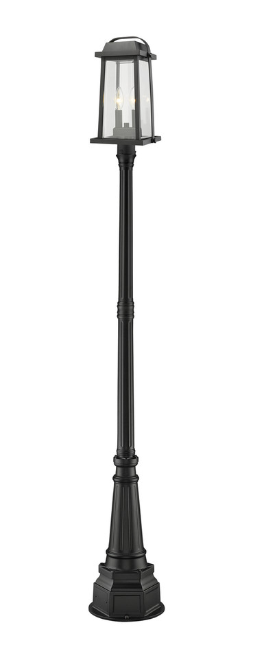 Z-Lite - 574PHMR-564P-BK - Two Light Outdoor Post Mounted Fixture - Millworks - Black
