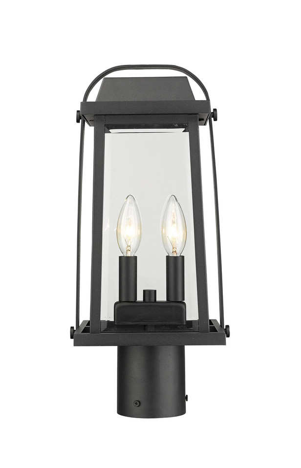 Z-Lite - 574PHMR-BK - Two Light Outdoor Post Mount Fixture - Millworks - Black