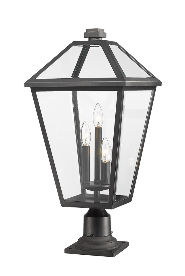 Z-Lite - 579PHXLR-533PM-BK - Three Light Outdoor Pier Mounted Fixture - Talbot - Black