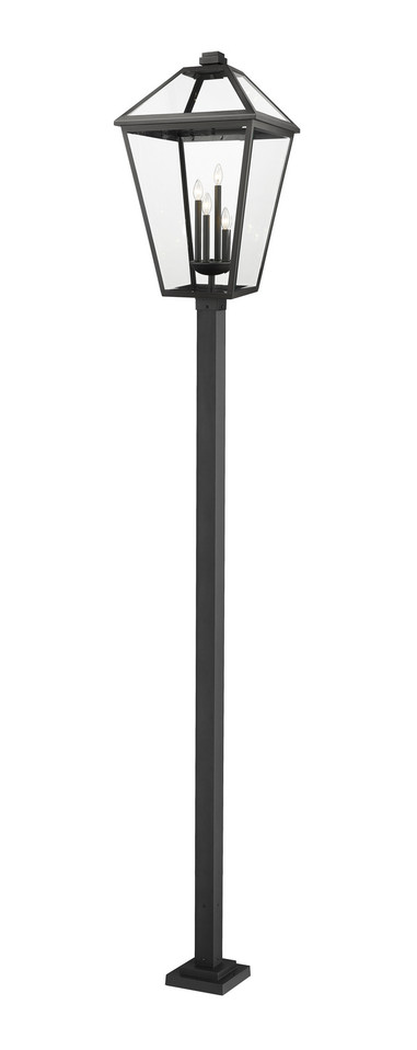 Z-Lite - 579PHXLXS-536P-BK - Four Light Outdoor Post Mounted Fixture - Talbot - Black Z-Lite - 579PHXLXS-536P-BK - Four Light Outdoor Post Mounted Fixture - Talbot - Black