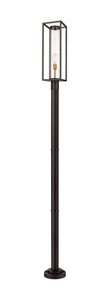 Z-Lite - 584PHBR-567P-DBZ - One Light Outdoor Post Mounted Fixture - Dunbroch - Deep Bronze + Outdoor Brass
