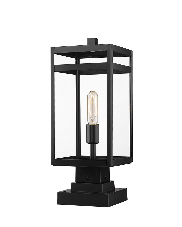 Z-Lite - 596PHMS-SQPM-BK - One Light Outdoor Pier Mounted Fixture - Nuri - Black