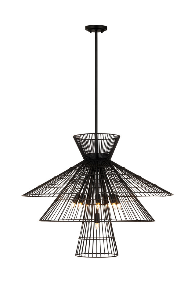 Z-Lite - 6015-8MB - Eight Light Chandelier - Alito - Matte Black Z-Lite - 6015-8MB - Eight Light Chandelier - Alito - Matte Black