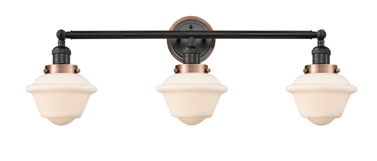 Innovations - 205BK-BPAC-HRAC-G531 - Three Light Bath Vanity - Franklin Restoration - Matte Black