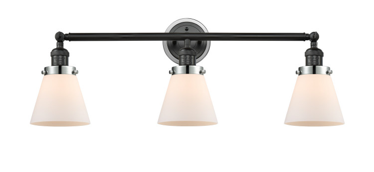 Innovations - 205BK-BPPC-HRPC-G61 - Three Light Bath Vanity - Franklin Restoration - Matte Black