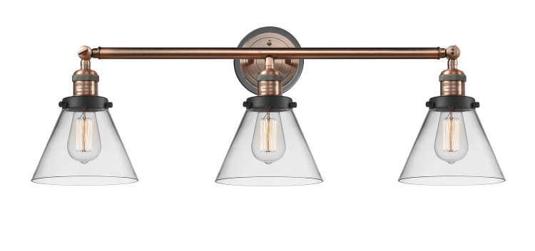 Innovations - 205BP-ACBK-G42 - Three Light Bath Vanity - Franklin Restoration - Antique Copper