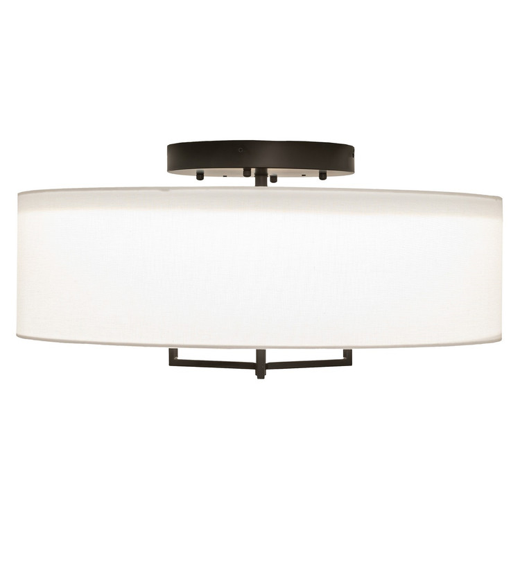 Meyda Tiffany - 250105 - LED Flushmount - Cilindro - Black & White Meyda Tiffany - 250105 - LED Flushmount - Cilindro - Black & White