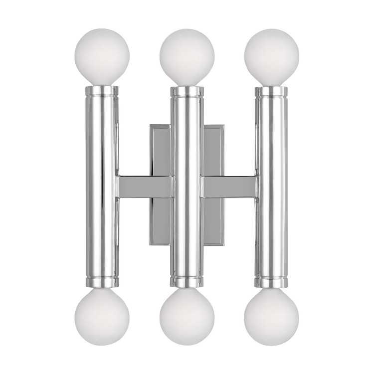Visual Comfort Studio - TW1146PN - Six Light Wall Sconce - Beckham Modern - Polished Nickel