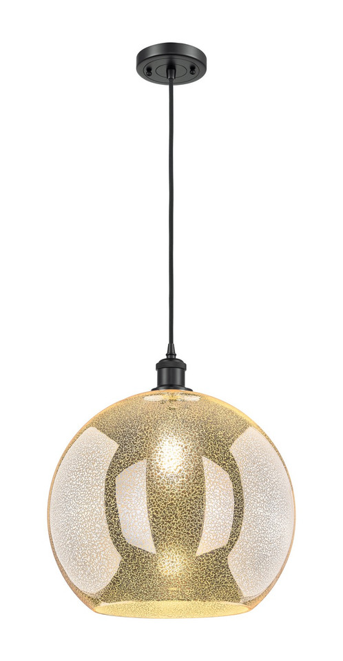 Innovations - 516-1P-BK-G128-14 - One Light Pendant - Ballston - Matte Black