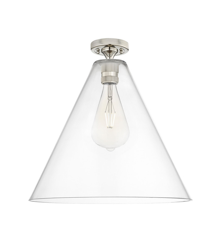 Innovations - 434-1F-PN-GBC-162 - One Light Flush Mount - Downtown Urban - Polished Nickel