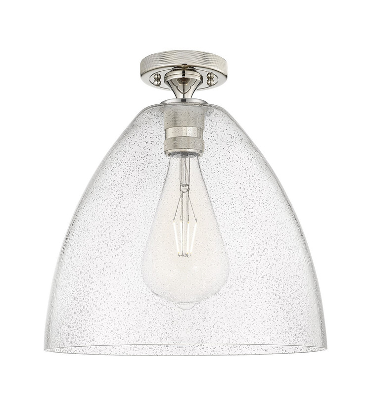 Innovations - 434-1F-PN-GBD-124 - One Light Flush Mount - Downtown Urban - Polished Nickel