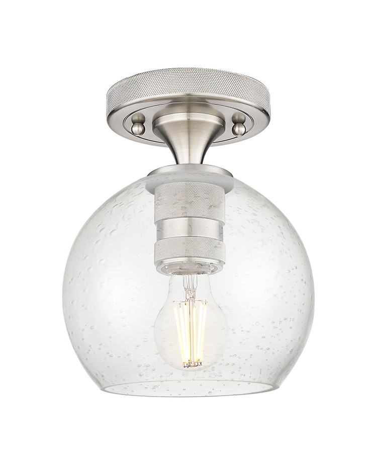 Innovations - 434-1F-SN-G124-6 - One Light Flush Mount - Downtown Urban - Satin Nickel