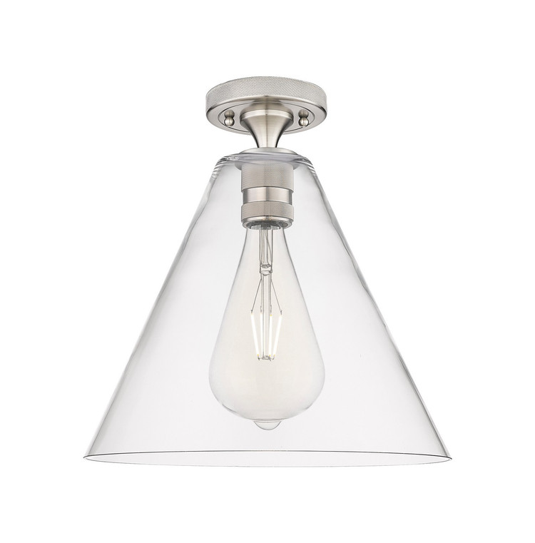 Innovations - 434-1F-SN-GBC-122 - One Light Flush Mount - Downtown Urban - Satin Nickel