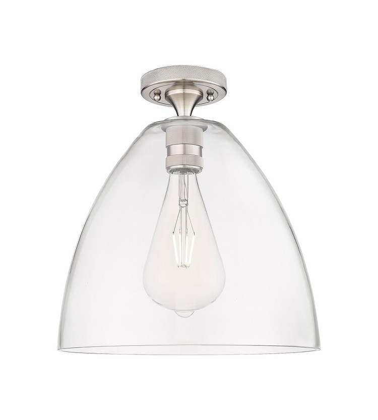 Innovations - 434-1F-SN-GBD-122 - One Light Flush Mount - Downtown Urban - Satin Nickel