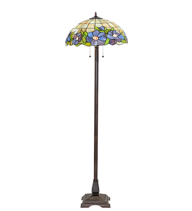 Meyda Tiffany - 261616 - Two Light Floor Lamp - Posy - Mahogany Bronze