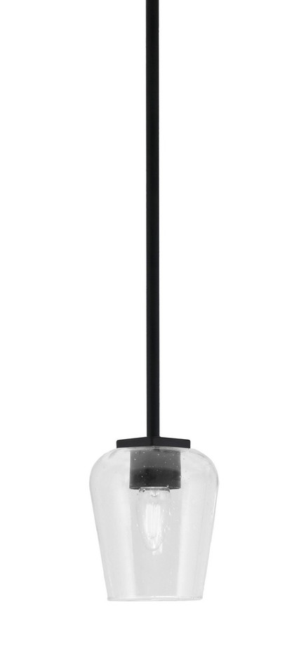 Toltec Lighting - 1201-MB-210 - One Light Mini Pendant - Franklin - Matte Black