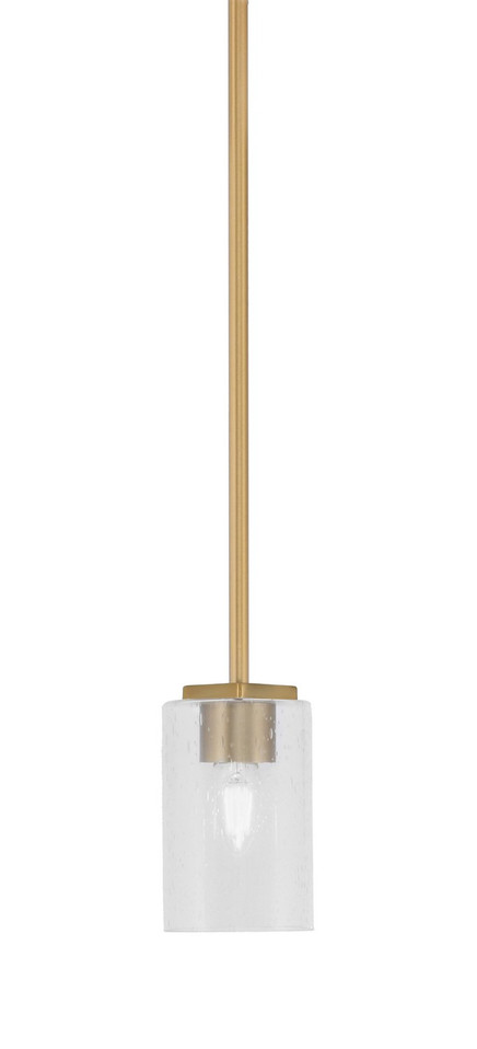 Toltec Lighting - 1201-NAB-300 - One Light Mini Pendant - Franklin - New Age Brass