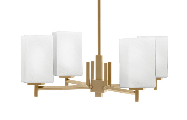 Toltec Lighting - 1204-NAB-531 - Four Light Chandelier - Franklin - New Age Brass