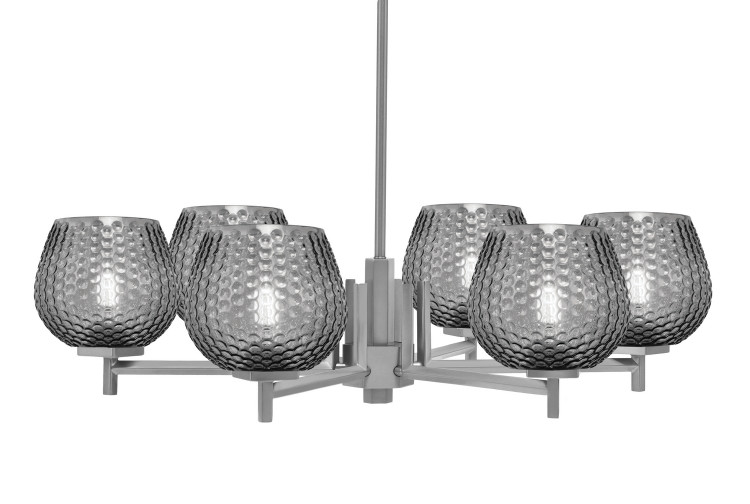 Toltec Lighting - 1206-GP-4602 - Six Light Chandelier - Franklin - Graphite