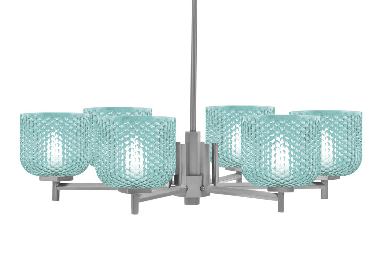 Toltec Lighting - 1206-GP-4615 - Six Light Chandelier - Franklin - Graphite