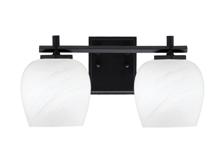 Toltec Lighting - 1212-MB-4811 - Two Light Bath Bar - Franklin - Matte Black