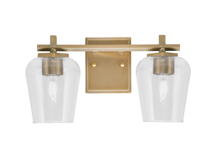 Toltec Lighting - 1212-NAB-210 - Two Light Bath Bar - Franklin - New Age Brass