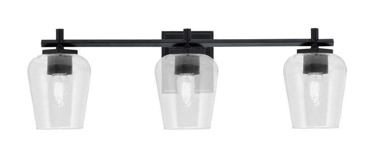 Toltec Lighting - 1213-MB-210 - Three Light Bath Bar - Franklin - Matte Black