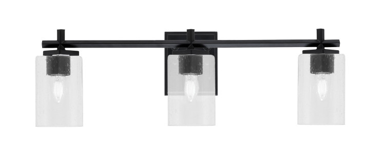 Toltec Lighting - 1213-MB-300 - Three Light Bath Bar - Franklin - Matte Black