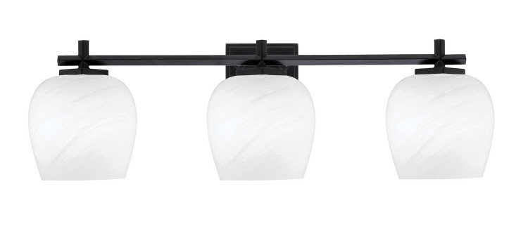 Toltec Lighting - 1213-MB-4811 - Three Light Bath Bar - Franklin - Matte Black