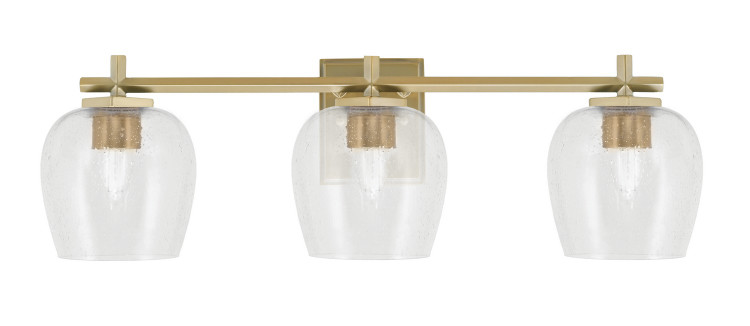 Toltec Lighting - 1213-NAB-4810 - Three Light Bath Bar - Franklin - New Age Brass Toltec Lighting - 1213-NAB-4810 - Three Light Bath Bar - Franklin - New Age Brass