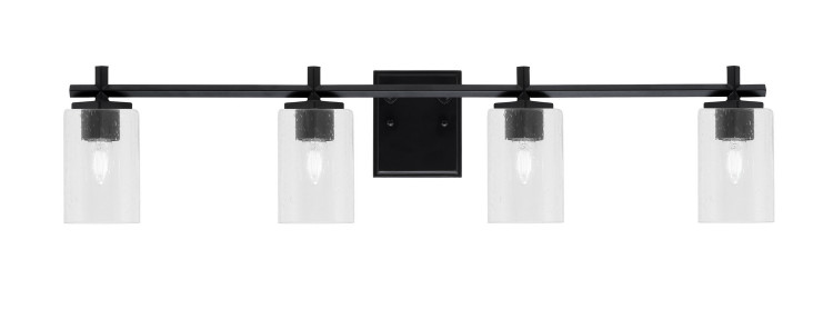 Toltec Lighting - 1214-MB-300 - Four Light Bath Bar - Franklin - Matte Black