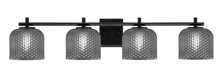 Toltec Lighting - 1214-MB-4612 - Four Light Bath Bar - Franklin - Matte Black