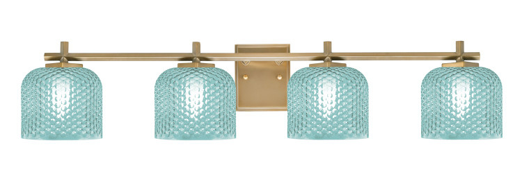 Toltec Lighting - 1214-NAB-4615 - Four Light Bath Bar - Franklin - New Age Brass