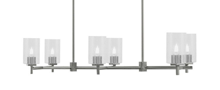 Toltec Lighting - 1226-GP-300 - Six Light Island Pendant - Franklin - Graphite