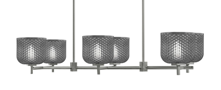 Toltec Lighting - 1226-GP-4612 - Six Light Island Pendant - Franklin - Graphite