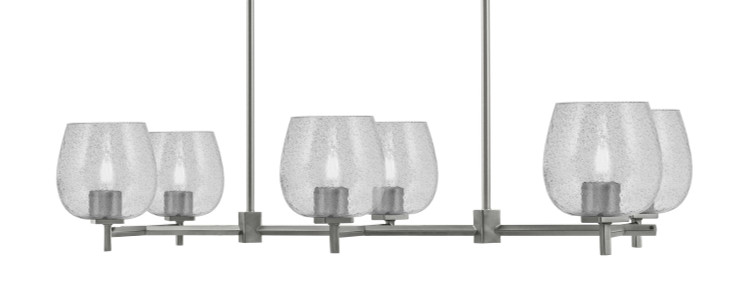 Toltec Lighting - 1226-GP-4812 - Six Light Island Pendant - Franklin - Graphite