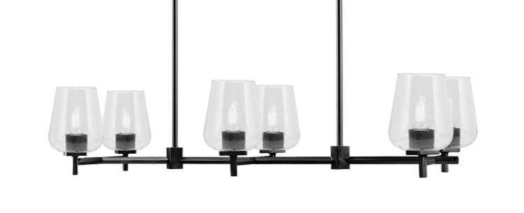 Toltec Lighting - 1226-MB-210 - Six Light Island Pendant - Franklin - Matte Black