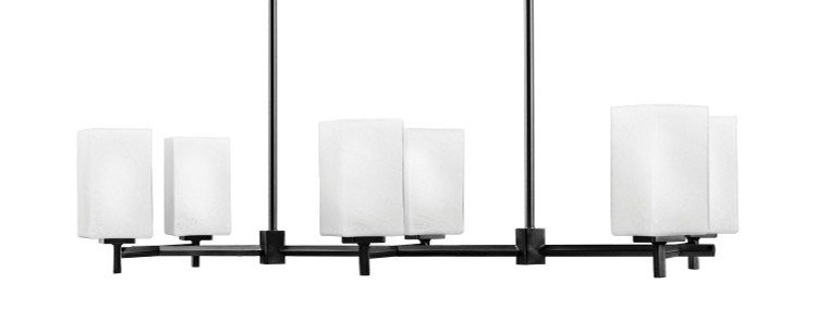Toltec Lighting - 1226-MB-531 - Six Light Island Pendant - Franklin - Matte Black Toltec Lighting - 1226-MB-531 - Six Light Island Pendant - Franklin - Matte Black