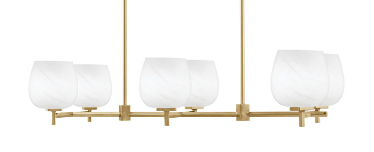 Toltec Lighting - 1226-NAB-4811 - Six Light Island Pendant - Franklin - New Age Brass Toltec Lighting - 1226-NAB-4811 - Six Light Island Pendant - Franklin - New Age Brass