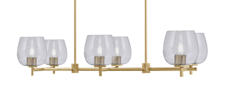 Toltec Lighting - 1226-NAB-4812 - Six Light Island Pendant - Franklin - New Age Brass Toltec Lighting - 1226-NAB-4812 - Six Light Island Pendant - Franklin - New Age Brass