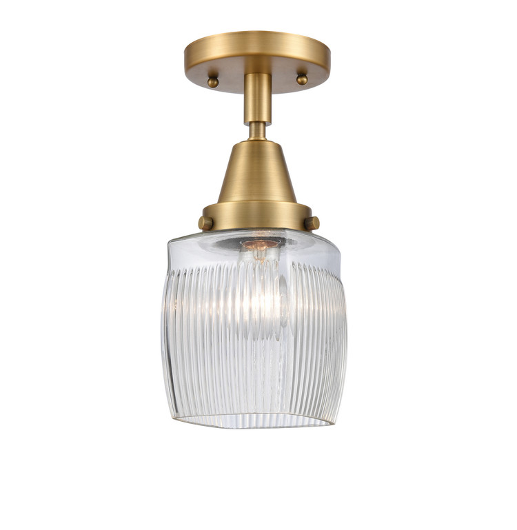Innovations - 447-1C-BB-G302 - One Light Flush Mount - Caden - Brushed Brass