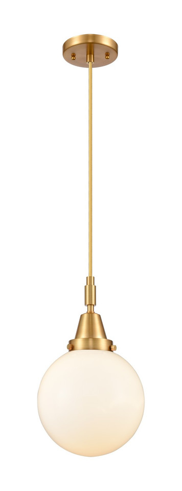 Innovations - 447-1P-SG-G201-8 - One Light Pendant - Caden - Satin Gold Innovations - 447-1P-SG-G201-8 - One Light Pendant - Caden - Satin Gold