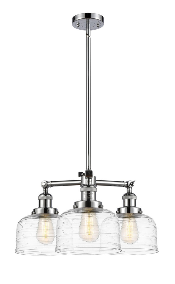 Innovations - 207-PC-G713 - Three Light Chandelier - Franklin Restoration - Polished Chrome