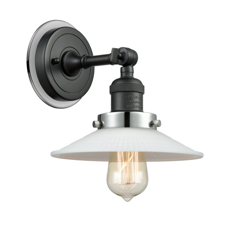 Innovations - 203BK-BPPC-HRPC-G1 - One Light Wall Sconce - Franklin Restoration - Matte Black
